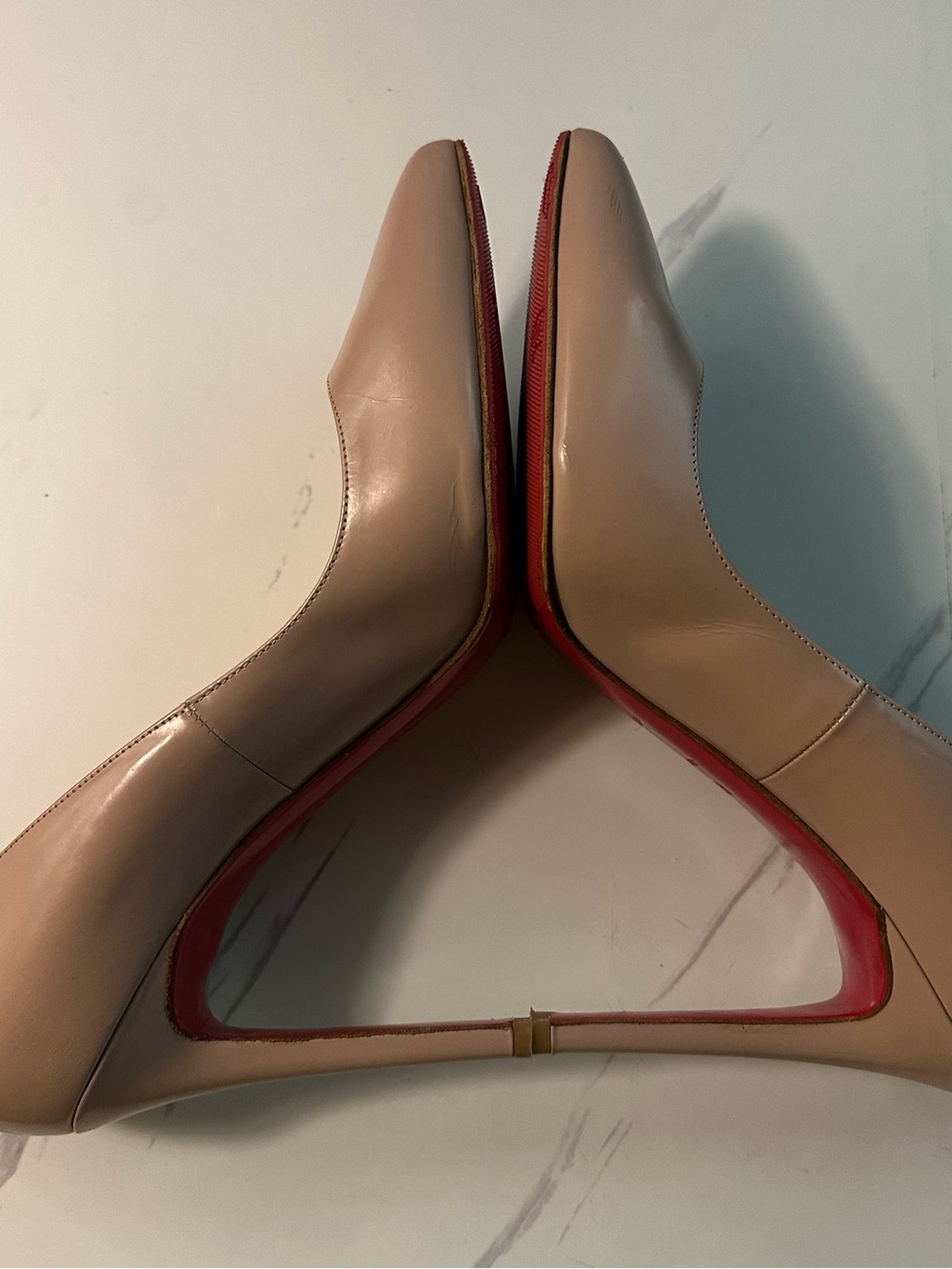 Women's Pointed Toe Christian Louboutin Pumps - Nude